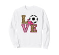 Love Leopard Soccer Ball Womens Sweatshirt - Minimalist Print Men Women - T-Shirt, Sweatshirt, Hoodie