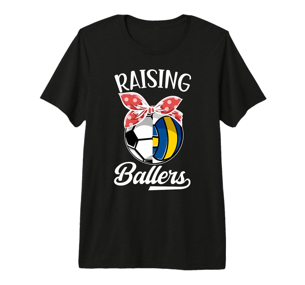 Raising Ballers Volleyball Soccer T-Shirt - Aesthetic Graphic for Adults - T-Shirt, Sweatshirt, Hoodie