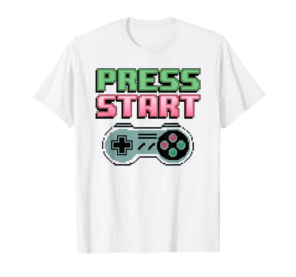 Gaming Press Start Gaming Controller T-Shirt - Graphic Print Men Women - T-Shirt, Sweatshirt, Hoodie