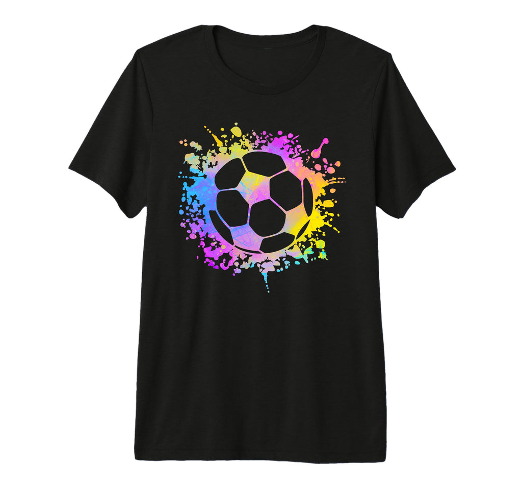 Soccer Ball Watercolor Paint Splashes T-Shirt - Streetwear Style Men Women - T-Shirt, Sweatshirt, Hoodie