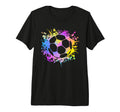 Soccer Ball Watercolor Paint Splashes T-Shirt - Streetwear Style Men Women - T-Shirt, Sweatshirt, Hoodie