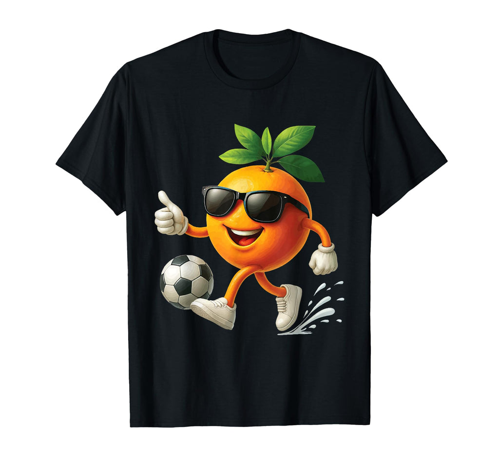 Orange Soccer T-Shirt - Custom Art Print Men Women - T-Shirt, Sweatshirt, Hoodie