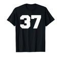Number 37 Sports Jersey Player 37 Fan Front T-Shirt - Graphic Print Unisex - T-Shirt, Sweatshirt, Hoodie