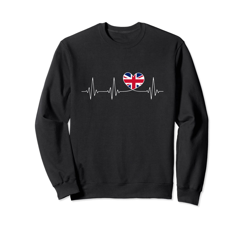 United Kingdom Love And British Flag Sweatshirt - Minimalist Print Unisex - T-Shirt, Sweatshirt, Hoodie