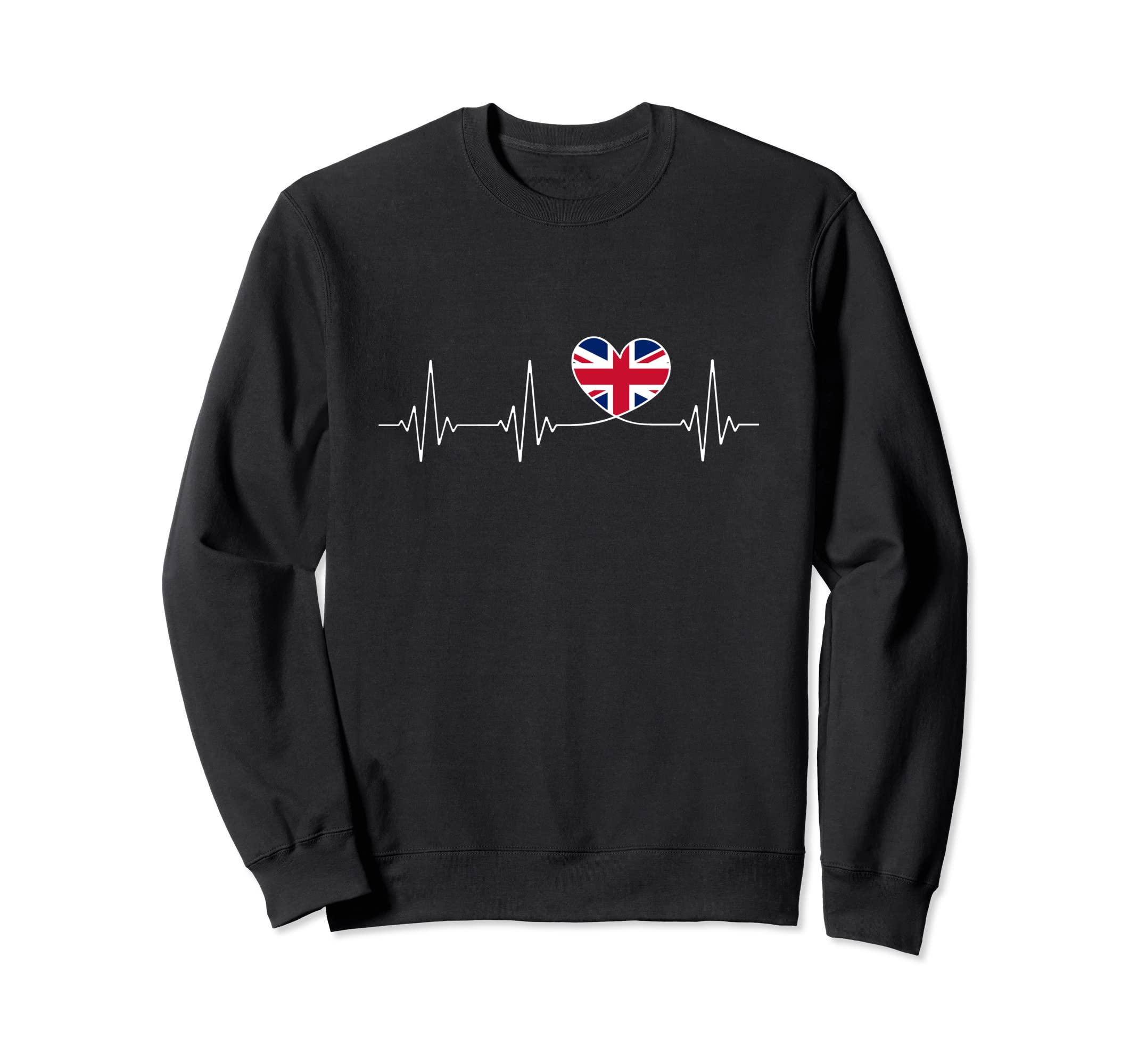 United Kingdom Love And British Flag Sweatshirt - Minimalist Print Unisex - T-Shirt, Sweatshirt, Hoodie