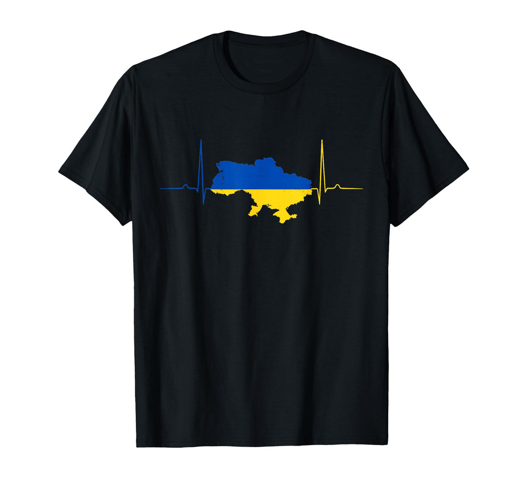 Ukraine Heart Ukrainian Heartbeat T-Shirt - Graphic Print for Adults - T-Shirt, Sweatshirt, Hoodie