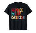 Soccer Enthusiasts Peace Love Fans T-Shirt - Trendy Graphic for Adults - T-Shirt, Sweatshirt, Hoodie