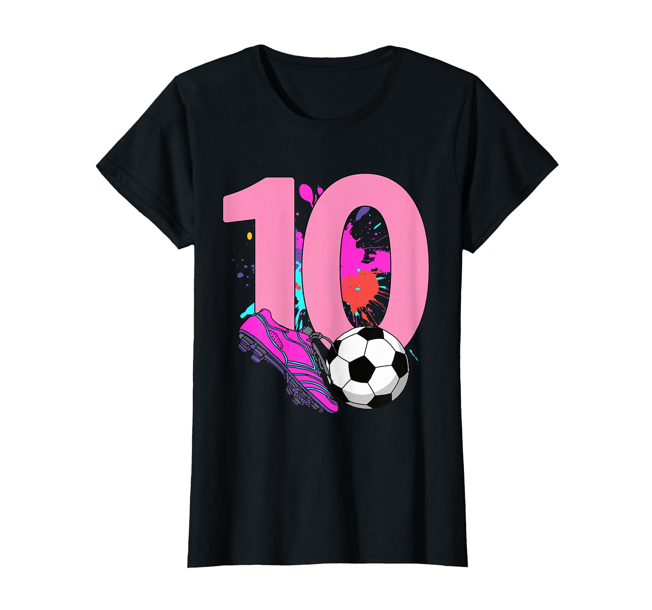 10Th Birthday Soccer Player Football 10 T-Shirt - Unique Graphic Unisex - T-Shirt, Sweatshirt, Hoodie