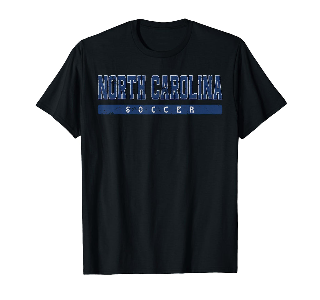North Carolina Soccer Blue Text T-Shirt - Aesthetic Graphic Men Women - T-Shirt, Sweatshirt, Hoodie