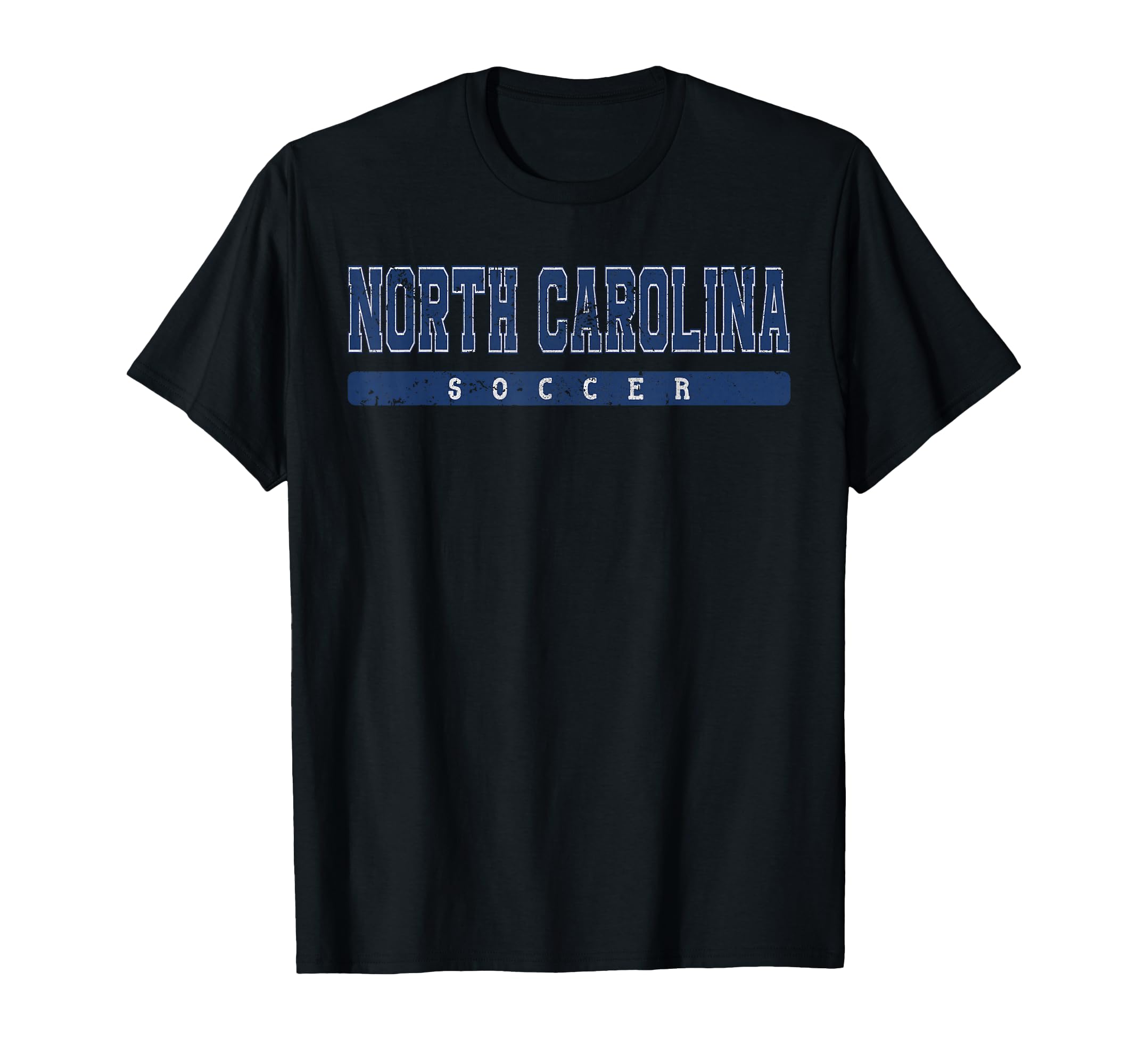 North Carolina Soccer Blue Text T-Shirt - Aesthetic Graphic Men Women - T-Shirt, Sweatshirt, Hoodie