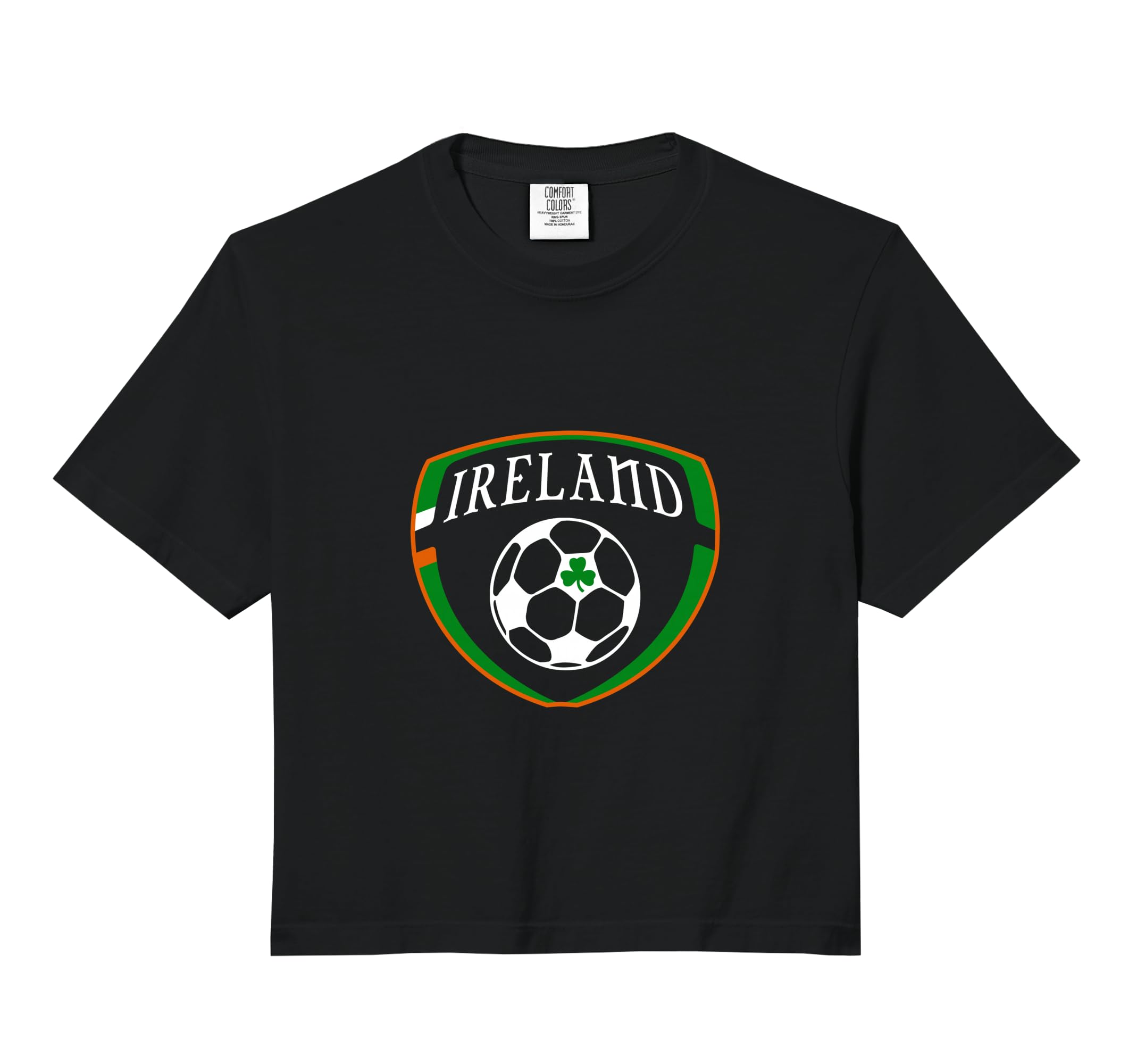 Lucky Ireland Soccer Comfort Colors Hoodie - Novelty Apparel for Adults - T-Shirt, Sweatshirt, Hoodie