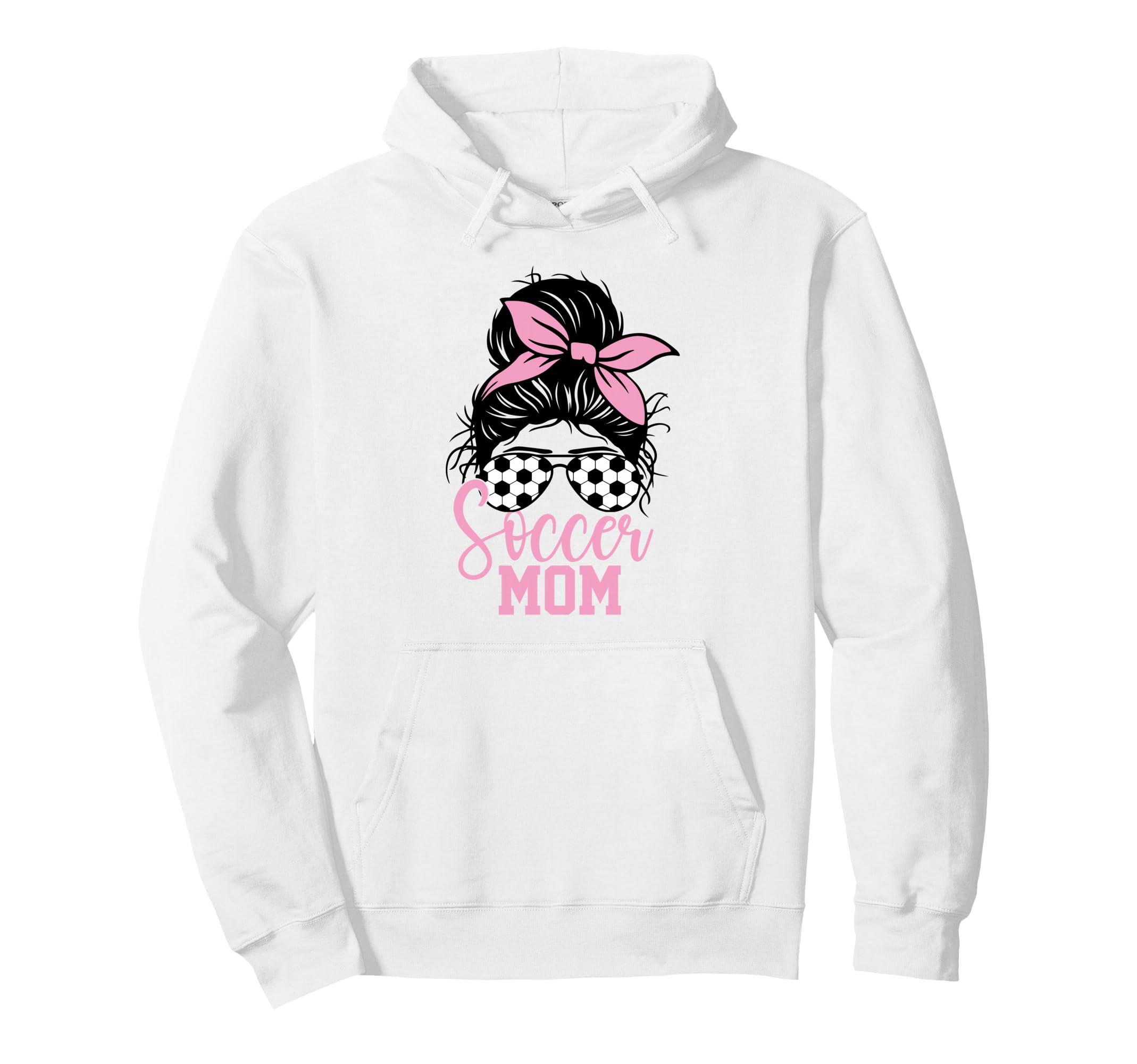 Soccer Mom Life Messy Bun Mothers Day Hoodie - Minimalist Print Unisex - T-Shirt, Sweatshirt, Hoodie