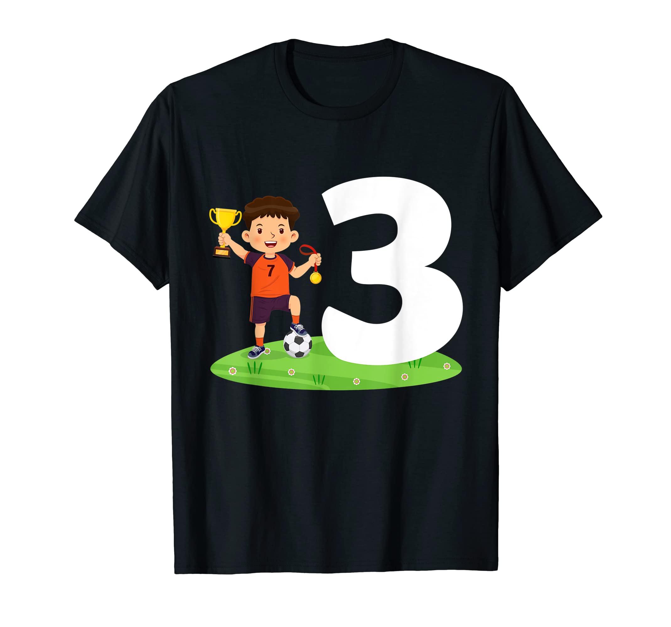 3Rd Birthday Soccer 3 Years Old T-Shirt - Aesthetic Graphic for Adults - T-Shirt, Sweatshirt, Hoodie