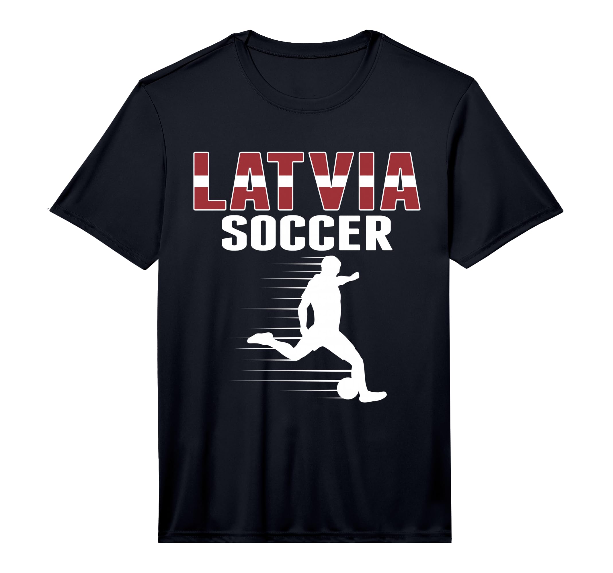 Latvia Soccer Fans Jersey Latvian Flag T-Shirt - Graphic Print for Adults - T-Shirt, Sweatshirt, Hoodie