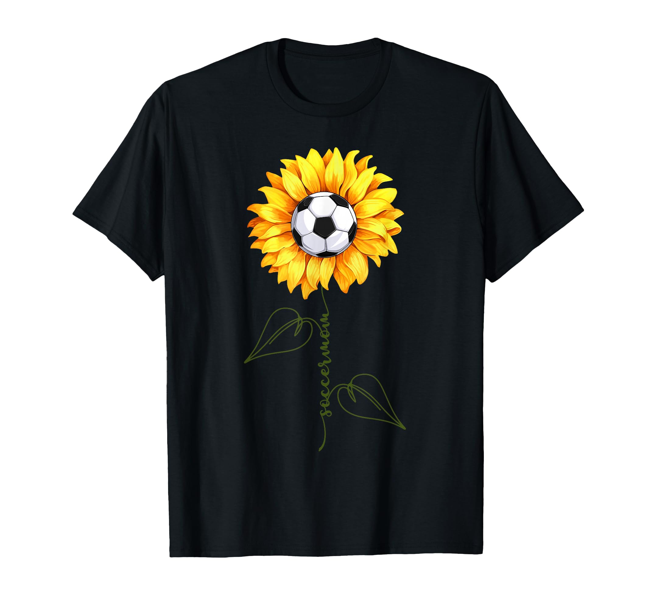 Soccer Mom Mama Soccer Lovers Sunflower T-Shirt - Graphic Print Men Women - T-Shirt, Sweatshirt, Hoodie