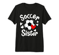 Soccer Sister Heart Big Sister Little T-Shirt - Minimalist Print Unisex - T-Shirt, Sweatshirt, Hoodie
