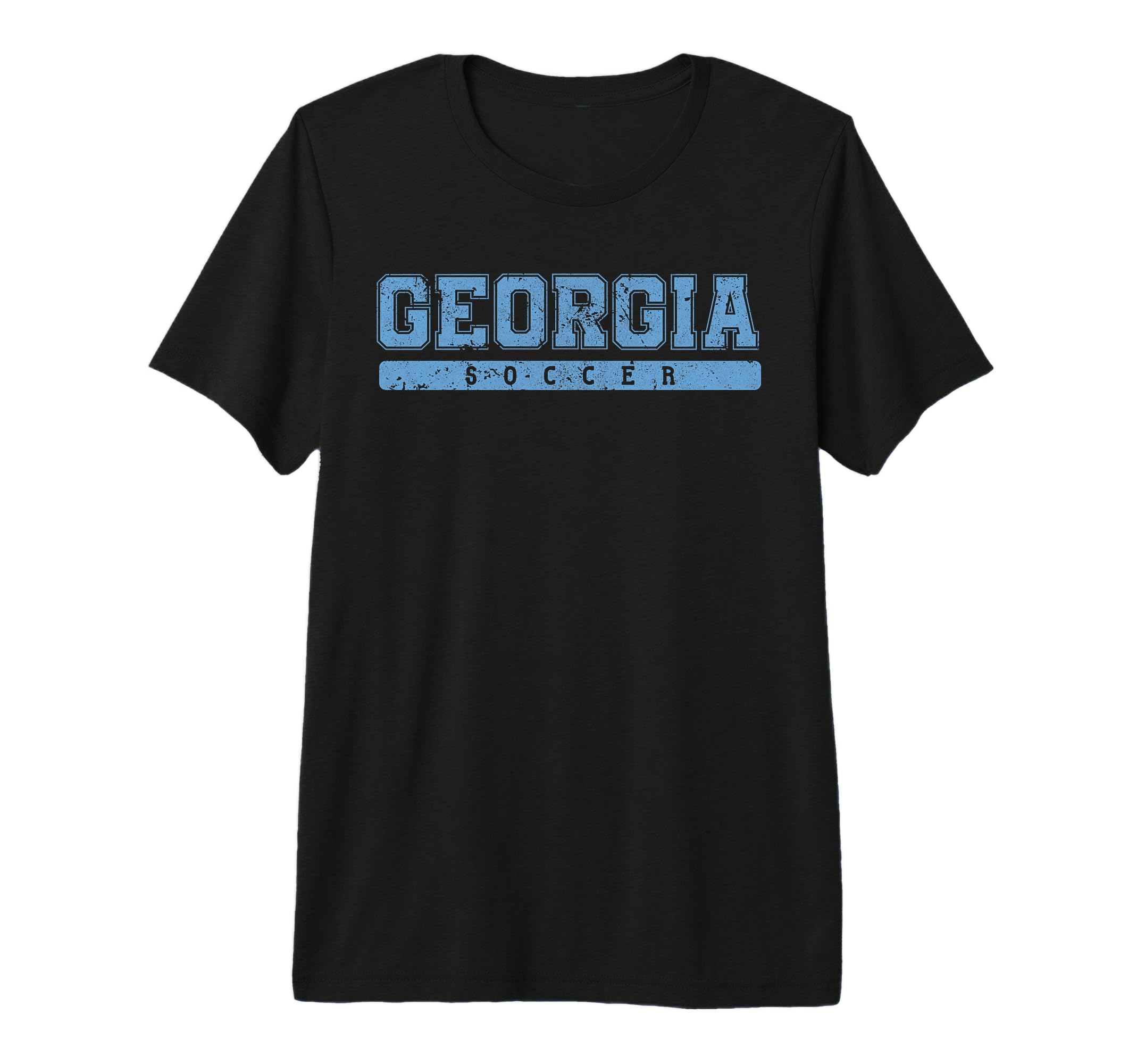 Georgia Soccer Sky Blue Text Tri Blend T-Shirt - Unique Graphic for Adults - T-Shirt, Sweatshirt, Hoodie
