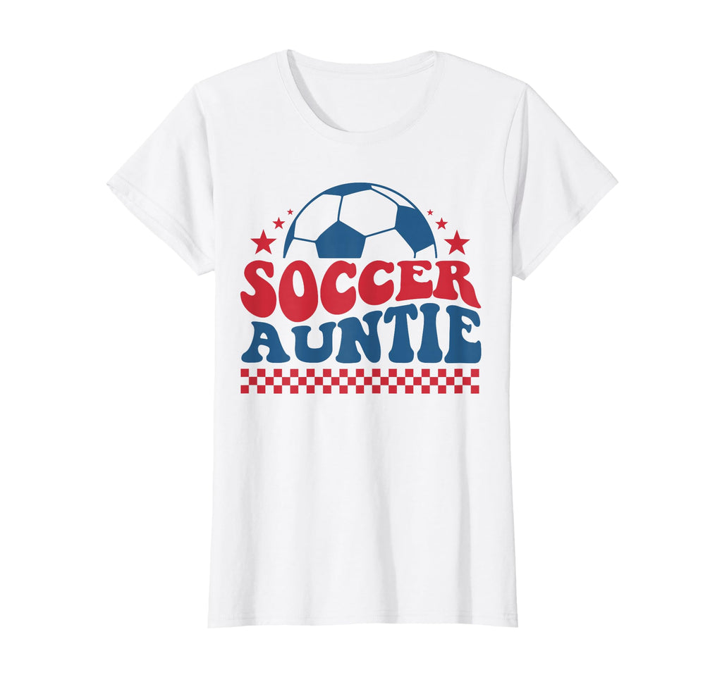 Soccer Auntie Soccer Aunt Fan Support T-Shirt - Novelty Apparel for Adults - T-Shirt, Sweatshirt, Hoodie