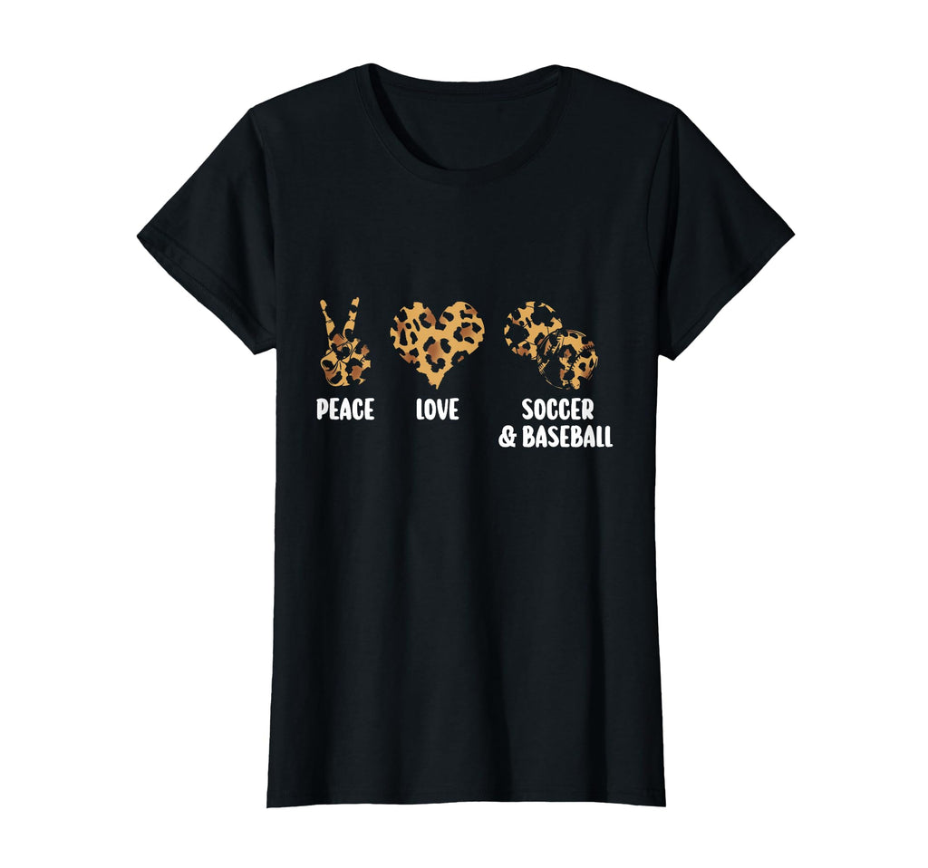 Peace Love Soccer Baseball Baseball T-Shirt - Fun Novelty Design Men Women - T-Shirt, Sweatshirt, Hoodie