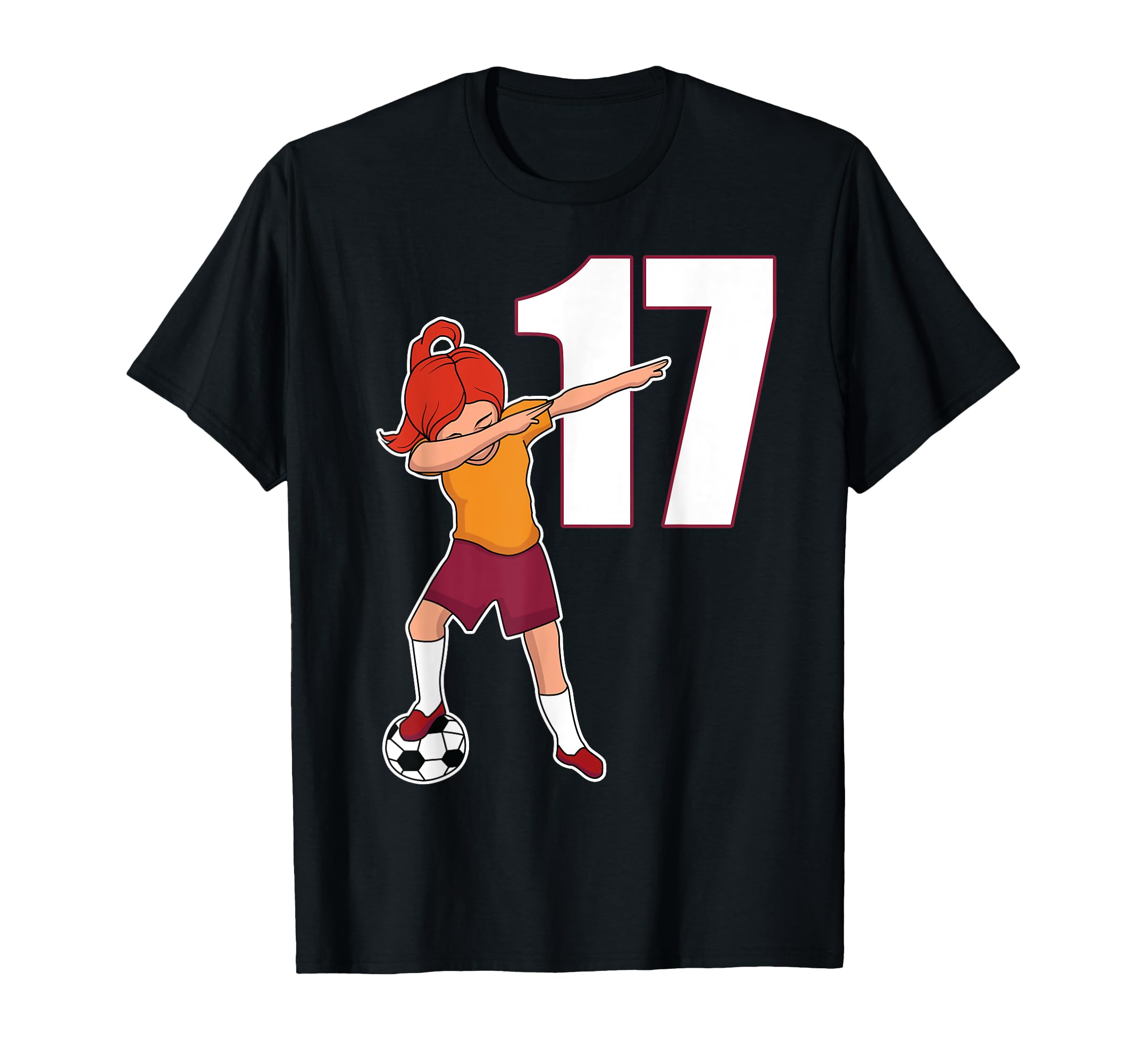 Soccer Number 17 Funny Dabbing Dab T-Shirt - Fun Novelty Design for Adults - T-Shirt, Sweatshirt, Hoodie