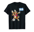 Soccer Argentinian Flag Reindeer T-Shirt - Custom Art Print Men Women - T-Shirt, Sweatshirt, Hoodie