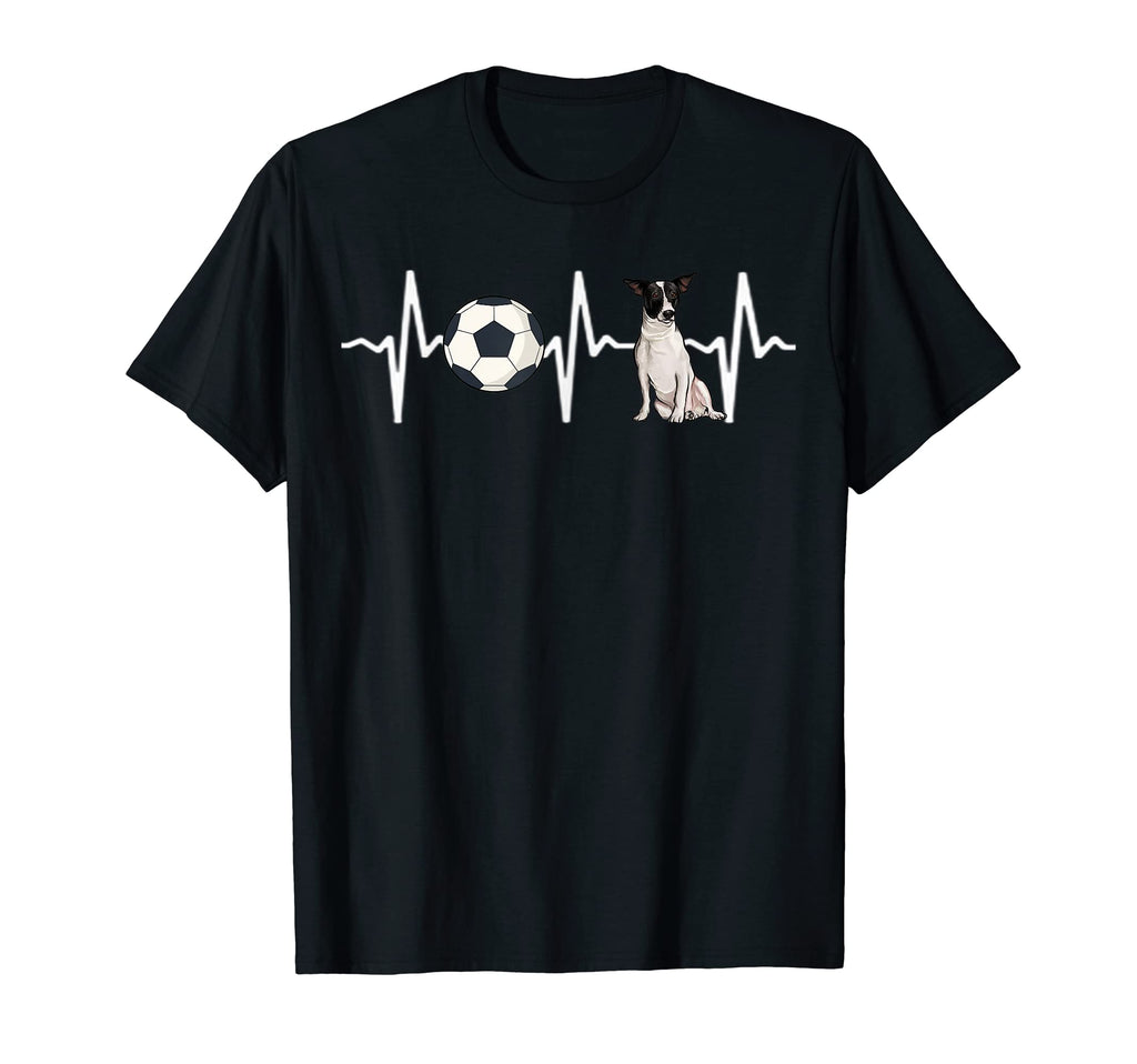 Soccer Rat Terrier Heartbeat Dog Lover T-Shirt - Graphic Print Men Women - T-Shirt, Sweatshirt, Hoodie