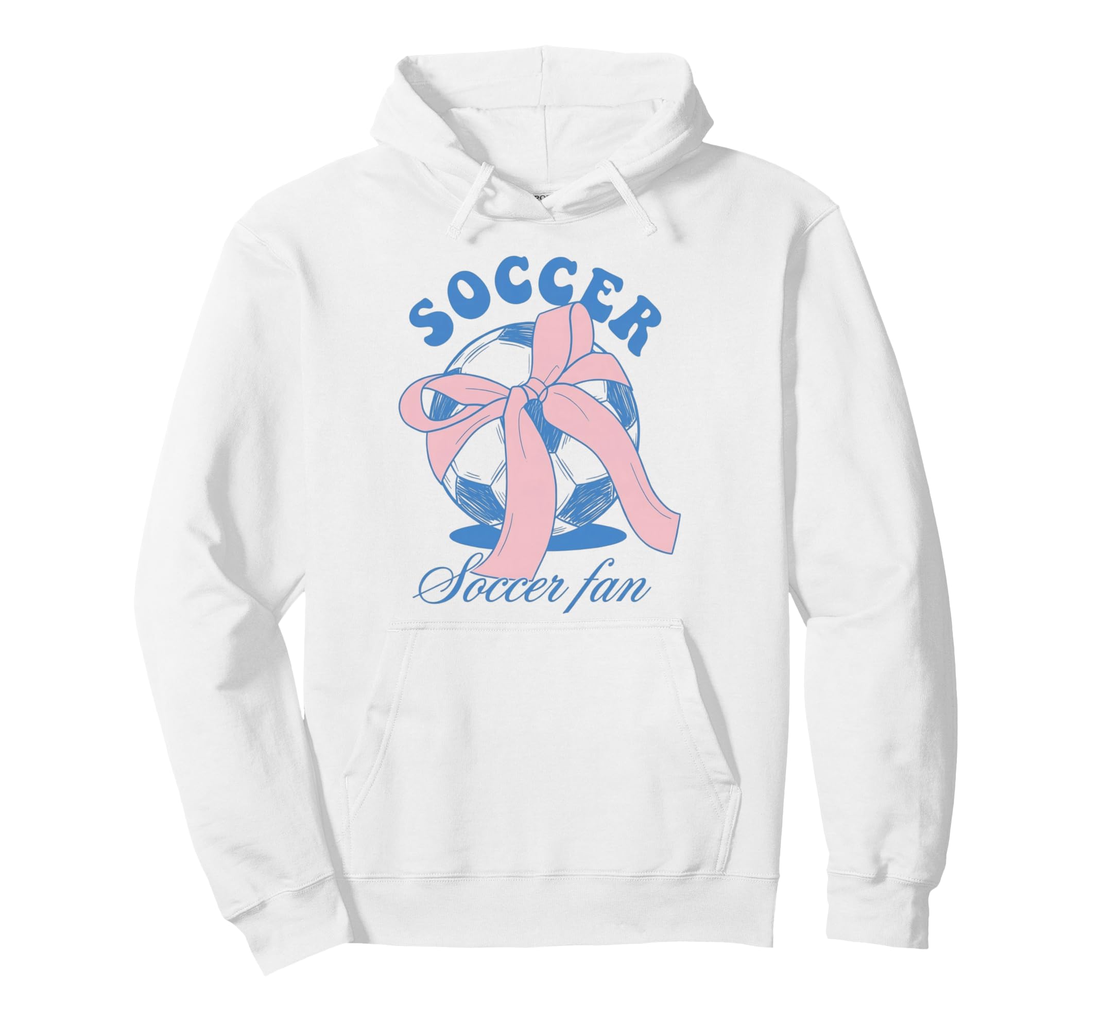 Soccer Fan Coquette Bow Hoodie - Fun Novelty Design for Adults - T-Shirt, Sweatshirt, Hoodie