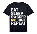 Athlete Eat Sleep Soccer Repeat T-Shirt - Custom Art Print Men Women - T-Shirt, Sweatshirt, Hoodie