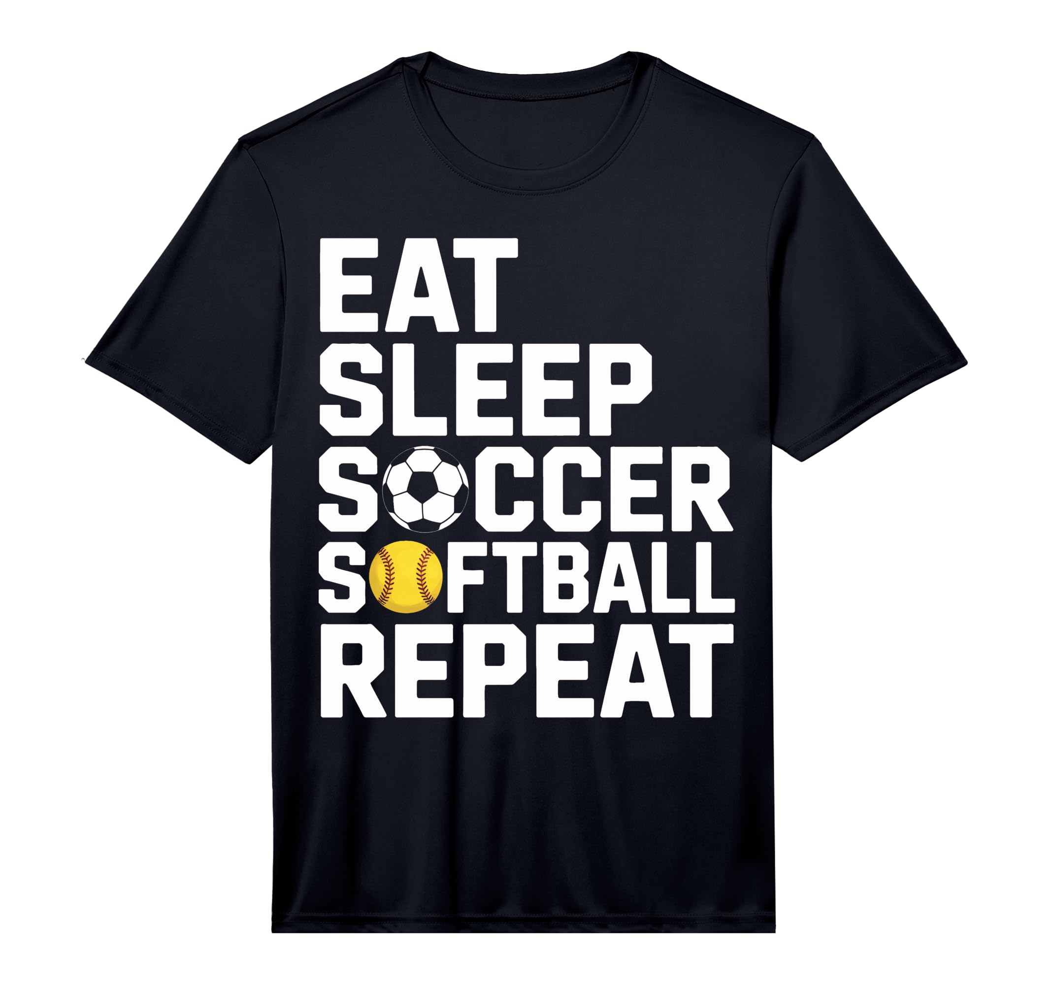 Athlete Eat Sleep Soccer Repeat T-Shirt - Custom Art Print Men Women - T-Shirt, Sweatshirt, Hoodie