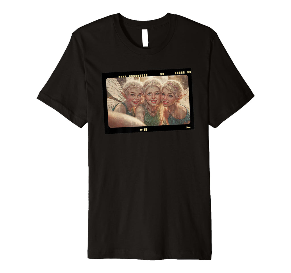 Fairy Selfie Fantasy Aesthetic Vhs Nostalgia T-Shirt - Graphic Print Unisex - T-Shirt, Sweatshirt, Hoodie