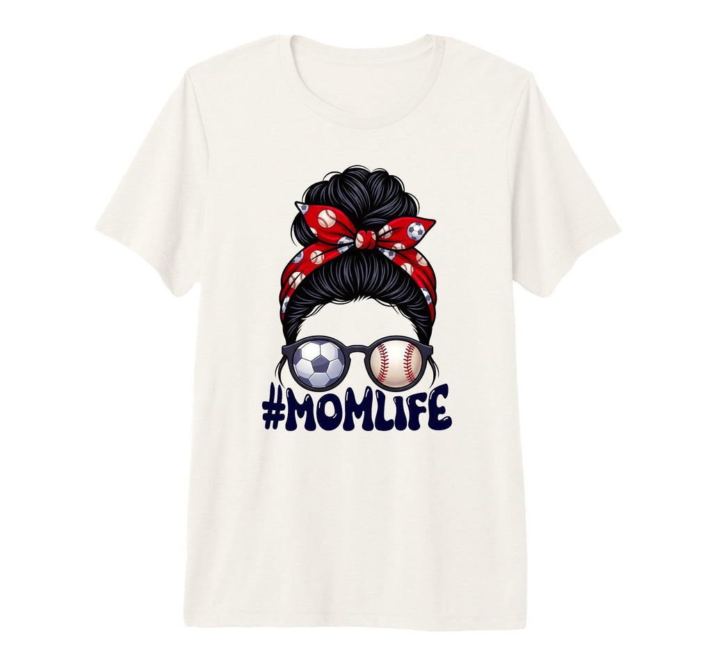 Mom Life Soccer Baseball Game Day Messy T-Shirt - Trendy Graphic Unisex - T-Shirt, Sweatshirt, Hoodie