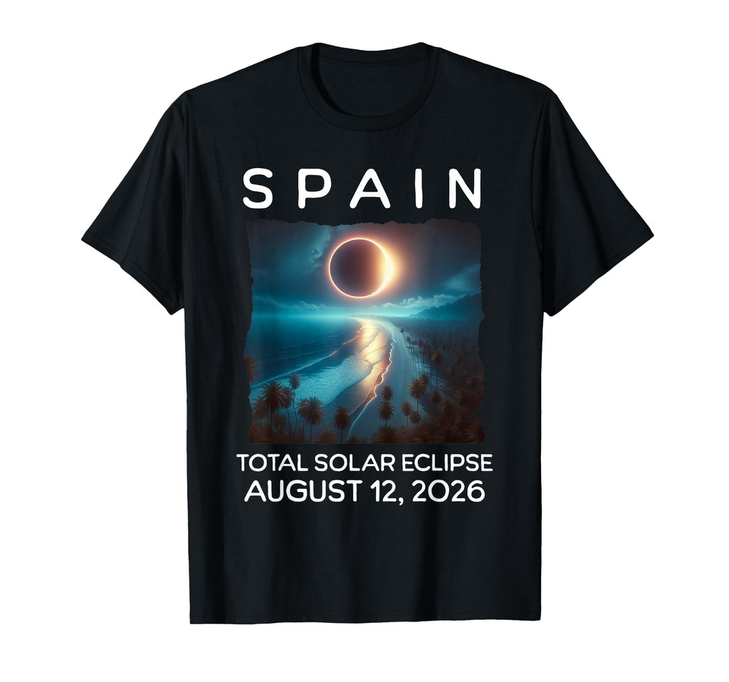 Spain Eclipse 2026 August 12 Total T-Shirt - Trendy Graphic for Adults - T-Shirt, Sweatshirt, Hoodie