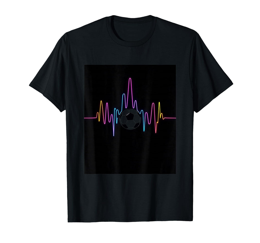 Minimalist Soccer Heartbeat T-Shirt - Graphic Print Men Women - T-Shirt, Sweatshirt, Hoodie