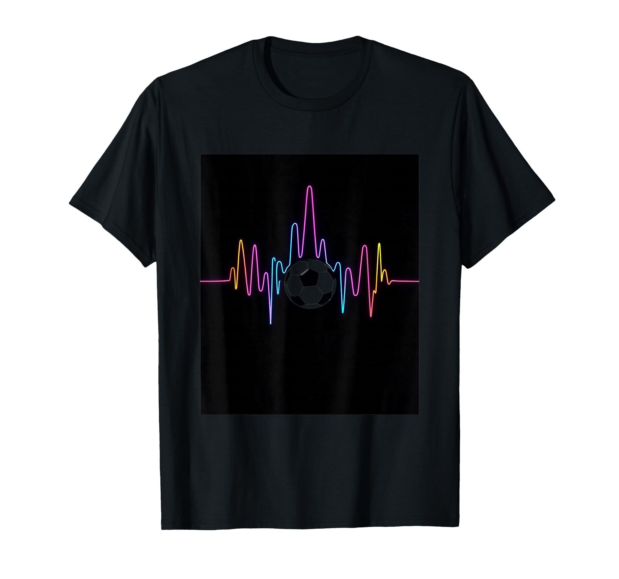 Minimalist Soccer Heartbeat T-Shirt - Graphic Print Men Women - T-Shirt, Sweatshirt, Hoodie