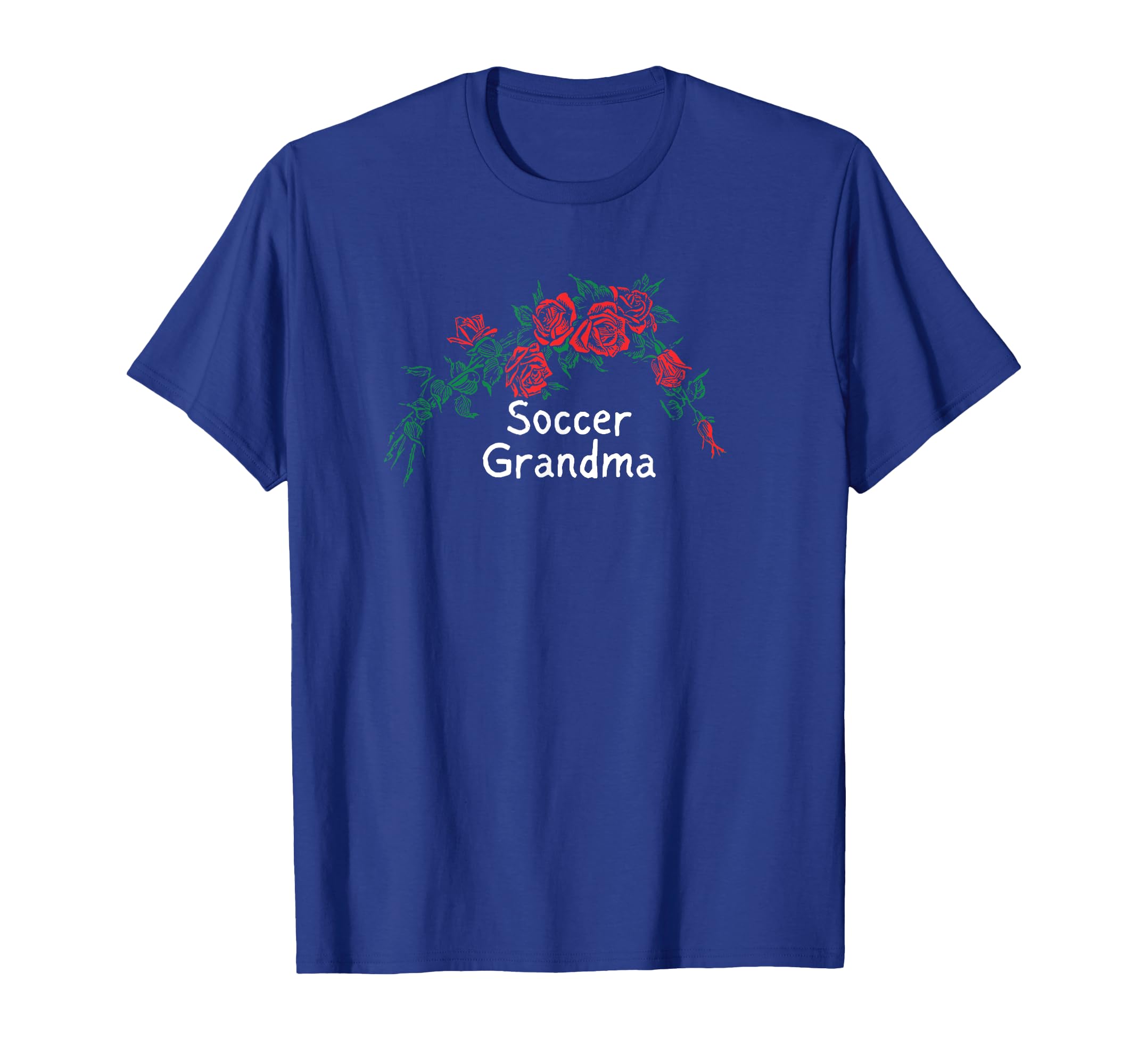 Flowers Red Soccer Grandma T-Shirt - Trendy Graphic Men Women - T-Shirt, Sweatshirt, Hoodie