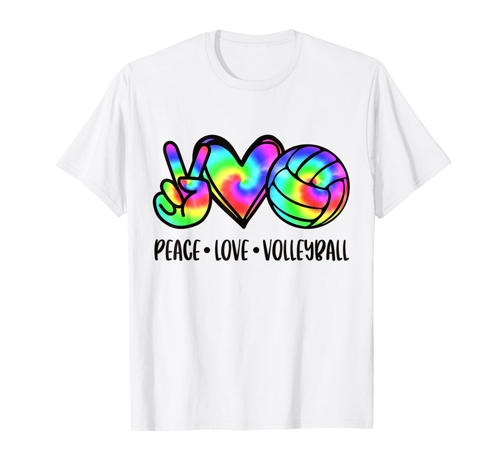 Peace Love Volleyball Player Coach T-Shirt - Fun Novelty Design for Adults - T-Shirt, Sweatshirt, Hoodie