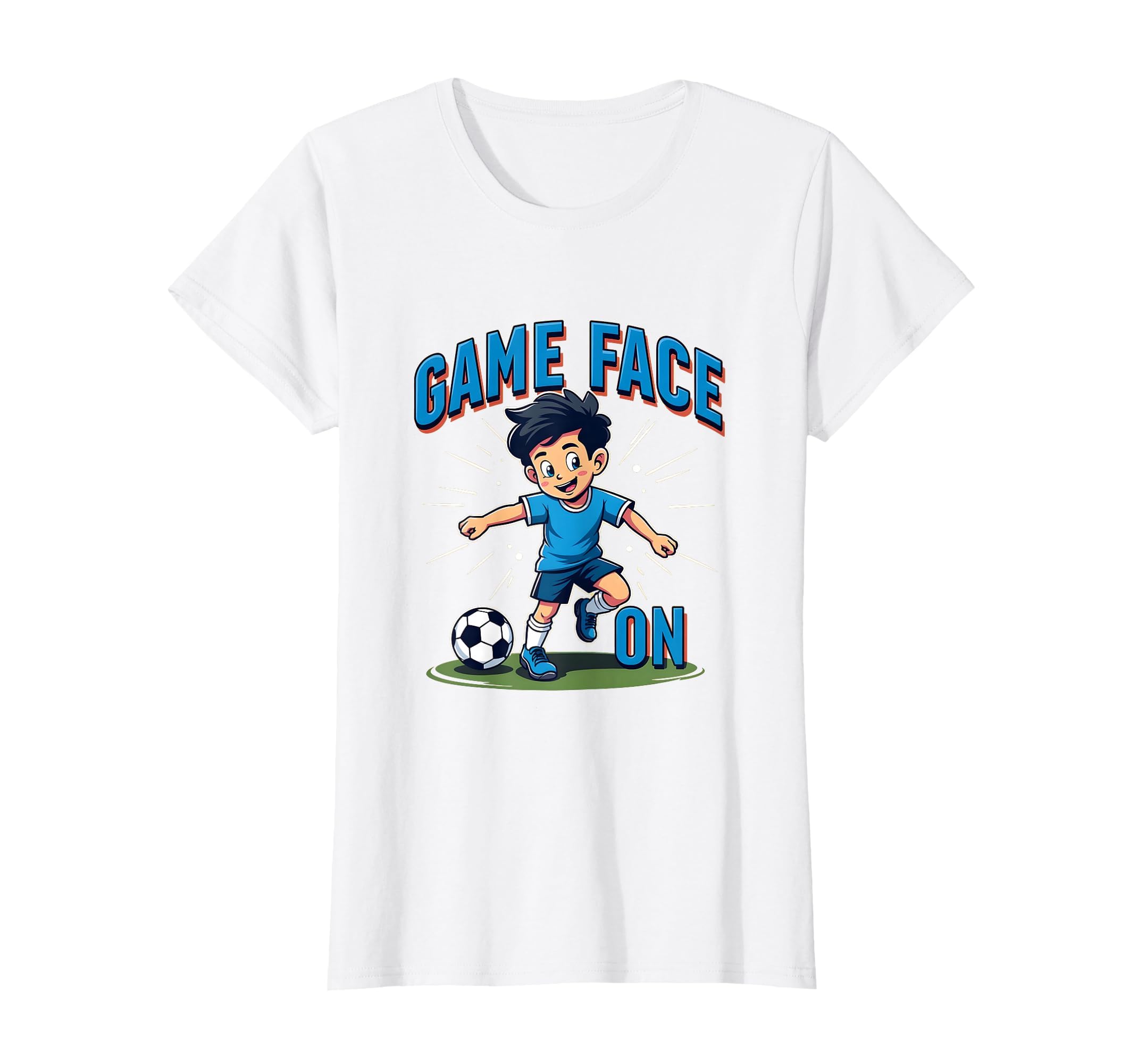 Game Face Soccer T-Shirt - Custom Art Print Men Women - T-Shirt, Sweatshirt, Hoodie