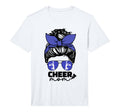 Cheer Mom Cheerleader Mom Blue T-Shirt - Aesthetic Graphic for Adults - T-Shirt, Sweatshirt, Hoodie