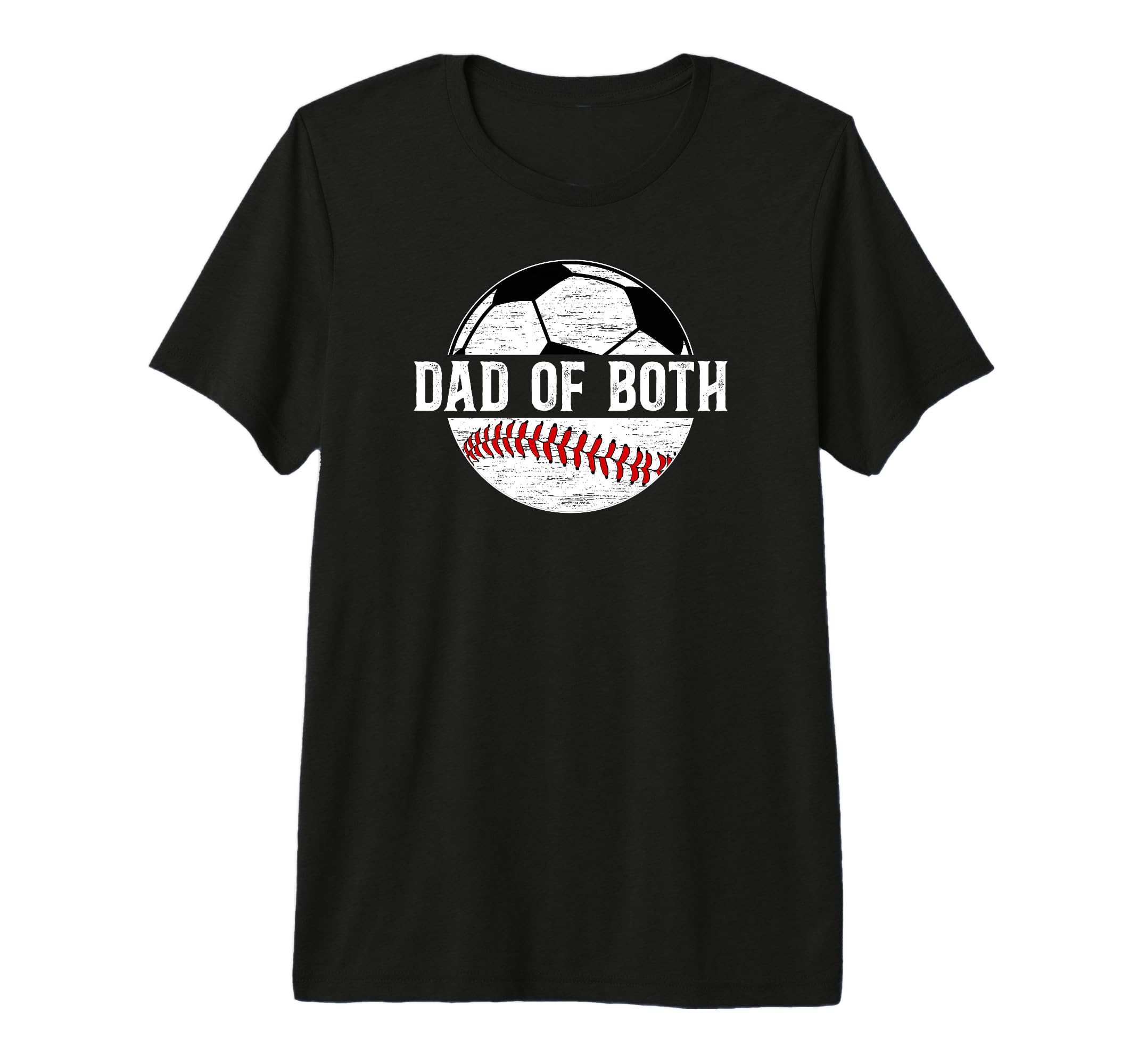 Mens Dad Both Soccer Baseball Dad T-Shirt - Custom Art Print for Adults - T-Shirt, Sweatshirt, Hoodie
