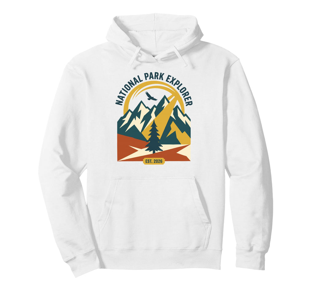 National Park Explorer Mountain Hiking Hoodie - Novelty Apparel for Adults - T-Shirt, Sweatshirt, Hoodie