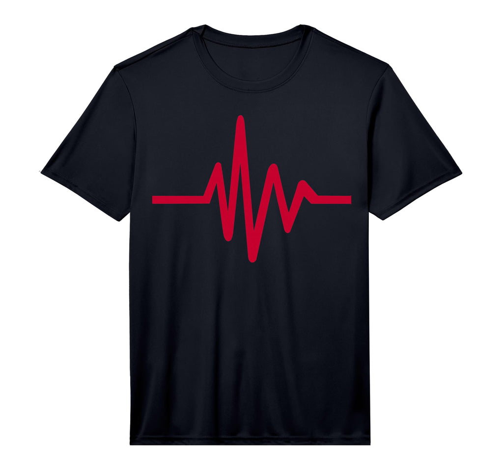 Red Heartbeat Performance T-Shirt - Graphic Print for Adults - T-Shirt, Sweatshirt, Hoodie