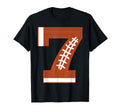 7Th Birthday Football Ball 7 Year Old T-Shirt - Custom Art Print Unisex - T-Shirt, Sweatshirt, Hoodie