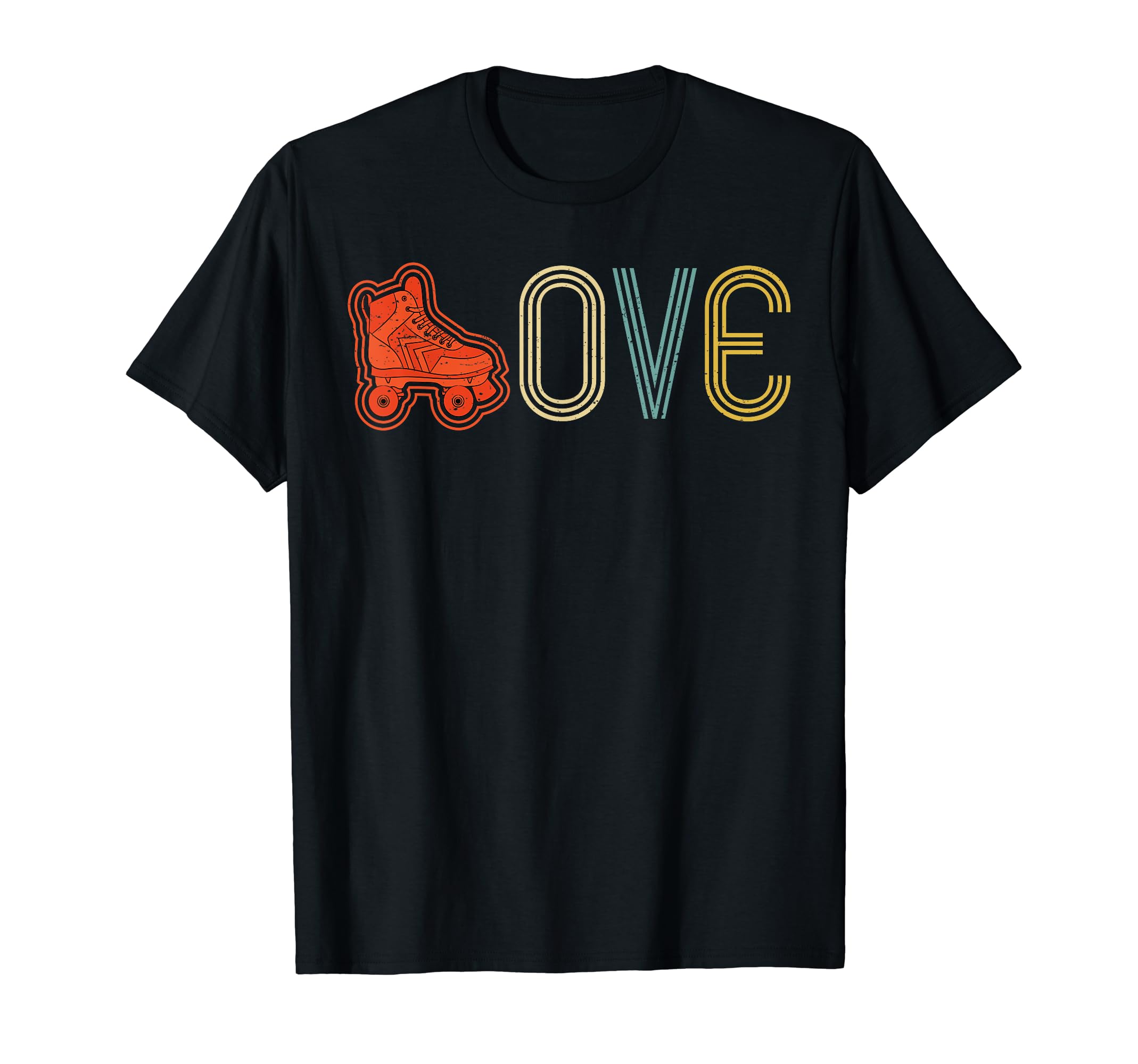 Womens Roller Skating Love Skates 80S 70S T-Shirt - Minimalist Print Unisex - T-Shirt, Sweatshirt, Hoodie