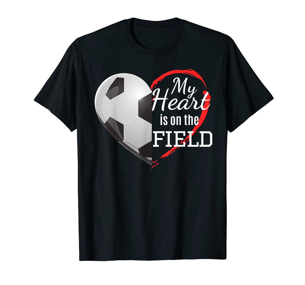 My Heart Is Field Soccer Mom Womens T-Shirt - Casual Everyday Wear Unisex - T-Shirt, Sweatshirt, Hoodie