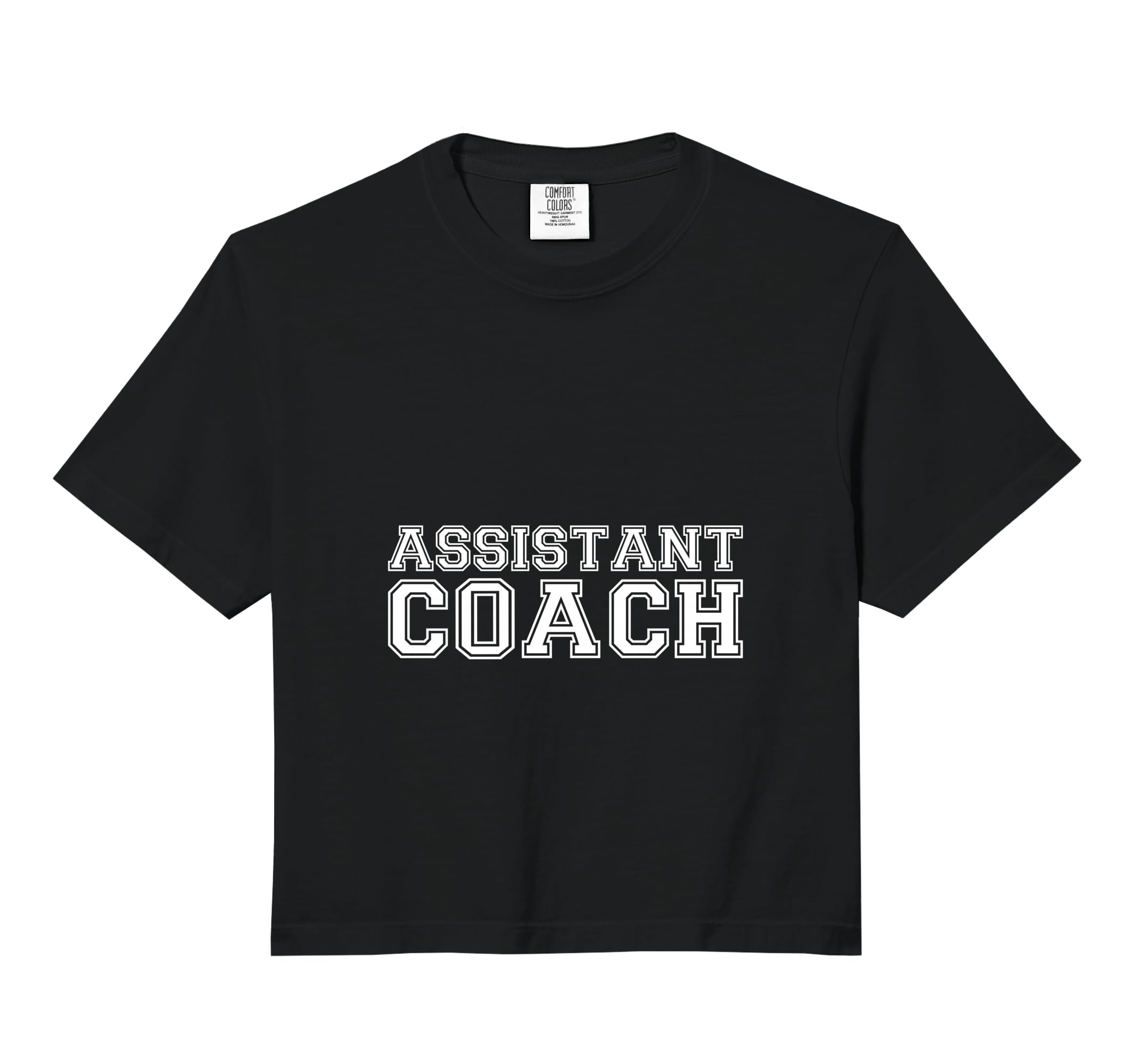 Assistant Coach Comfort Colors Crop T-Shirt - Streetwear Style for Adults - T-Shirt, Sweatshirt, Hoodie