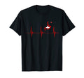 Switzerland Swiss Flag Heartbeat Ekg T-Shirt - Novelty Apparel for Adults - T-Shirt, Sweatshirt, Hoodie