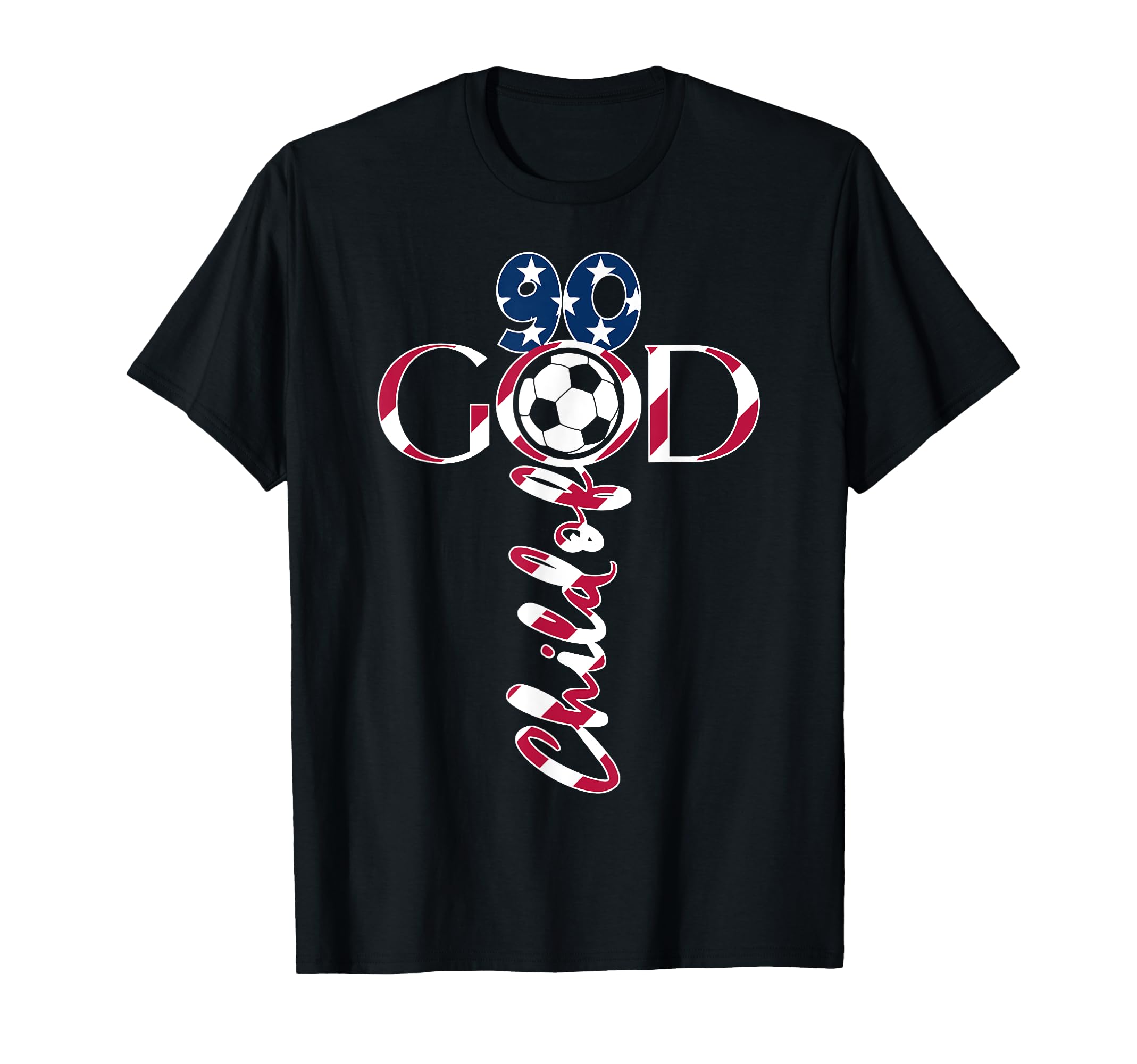 Jesus 90 Years Child God Soccer 90Th T-Shirt - Minimalist Print for Adults - T-Shirt, Sweatshirt, Hoodie