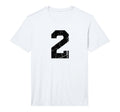 Distressed Black Sports Team Number 2 T-Shirt - Novelty Apparel for Adults - T-Shirt, Sweatshirt, Hoodie