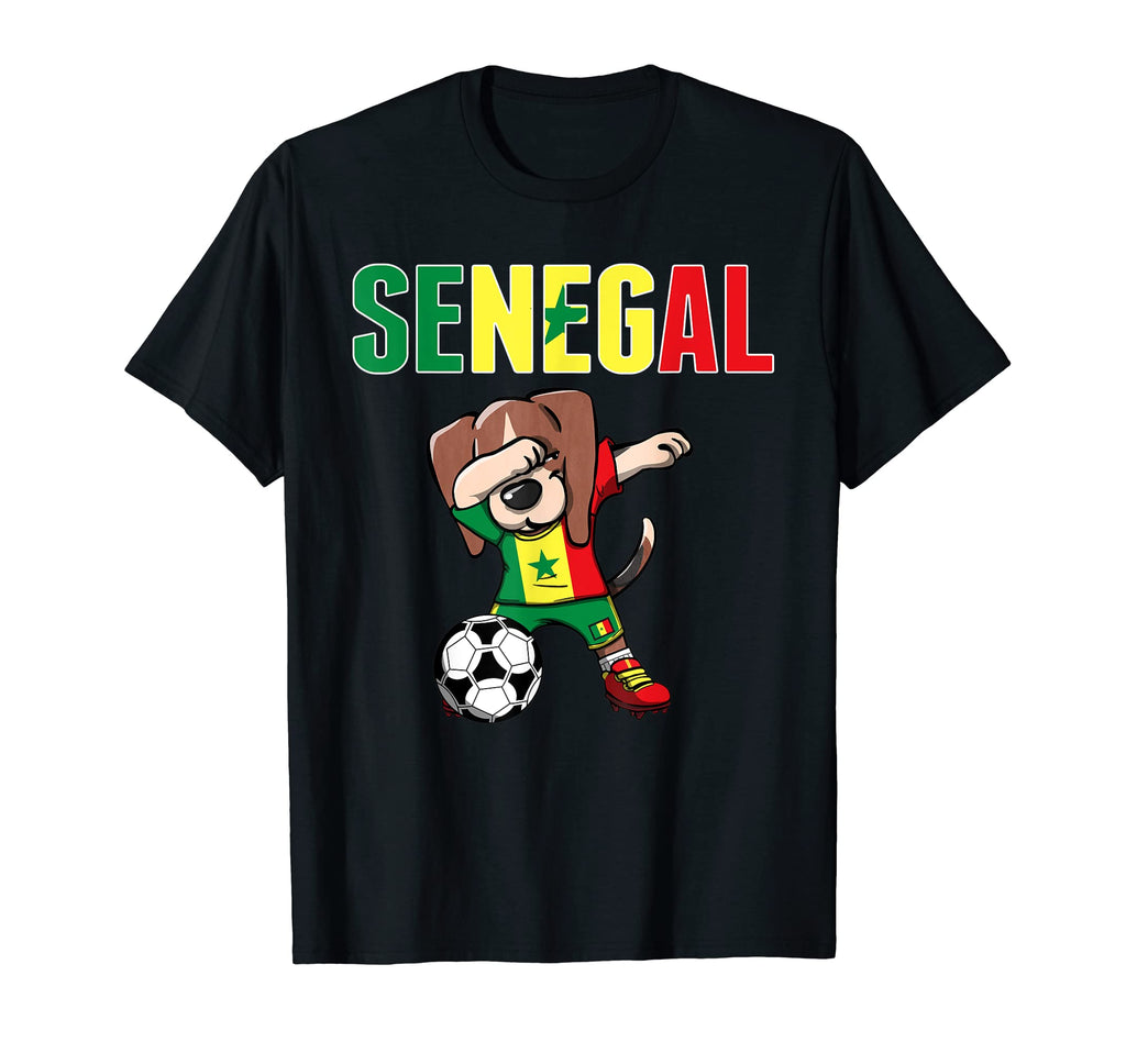 Dabbing Beagle Senegal Soccer Fans T-Shirt - Custom Art Print Unisex - T-Shirt, Sweatshirt, Hoodie