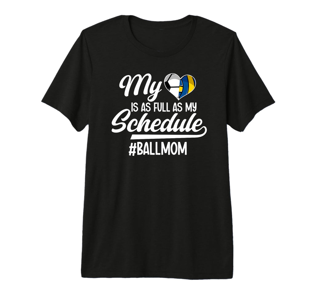 Ball Mom Proud Soccer Volleyball Mom Tri T-Shirt - Unique Graphic Unisex - T-Shirt, Sweatshirt, Hoodie